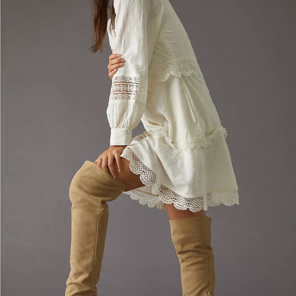 Kelsi Dagger Brooklyn Logan Tan Over-the-Knee Boots